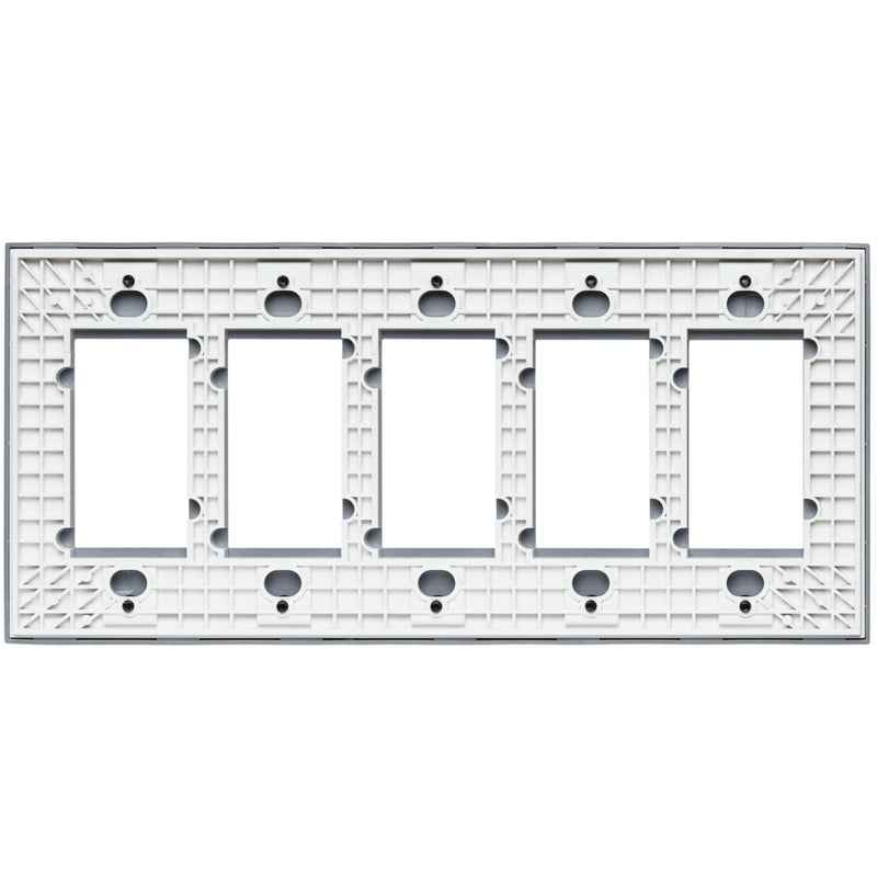 Control4 Faceplate Contemporary 5 Gang White