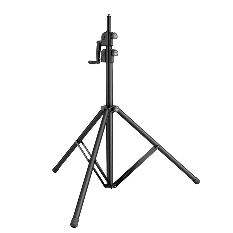 K&M 24730-Black Aluminum Speaker Tripod with Crank