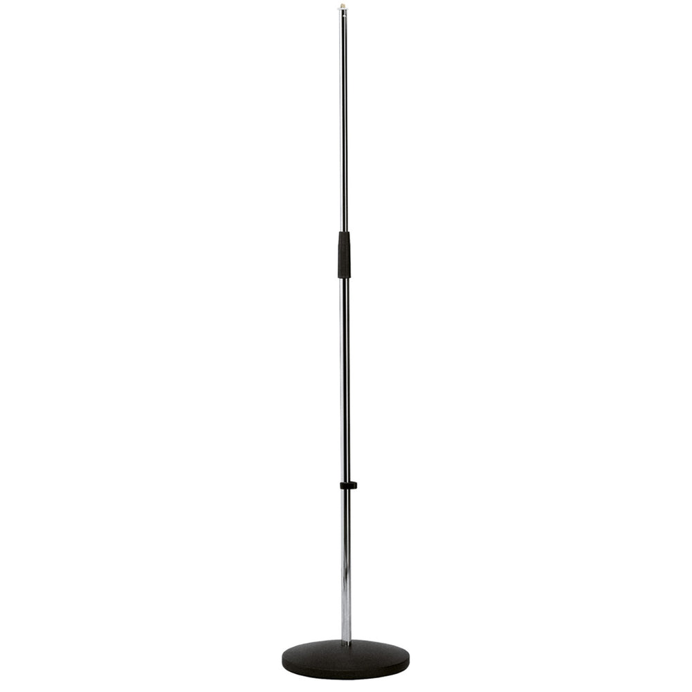 K&M 260/1-Chrome Straight Round Base Mic Stand