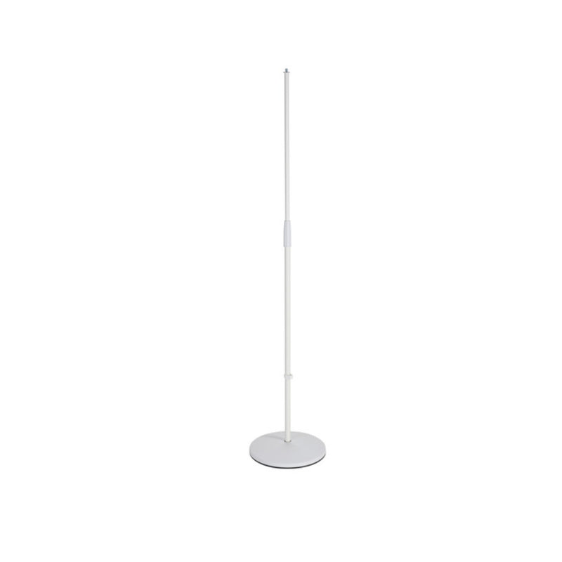 K&M 260/1-White Straight Round Base Mic Stand White