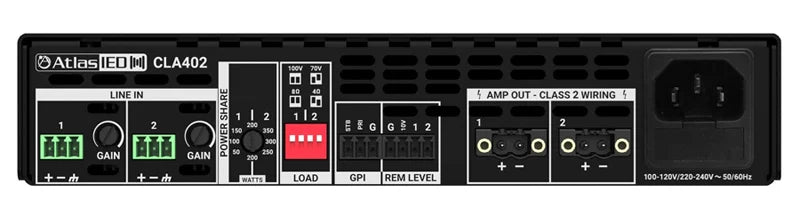 Atlas CLA404 - 4-Channel 400W 1RU Power Share Amp