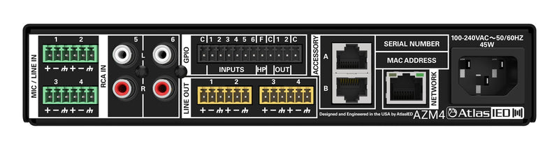 Atlas AZM4-D Atmosphere Dante 4-Zone Audio Processor