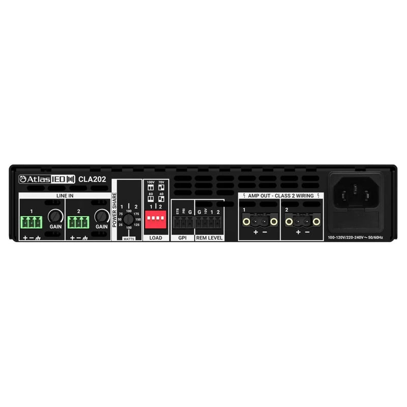 Atlas CLA202 - 2-Channel 200W 1RU Power Share Amp