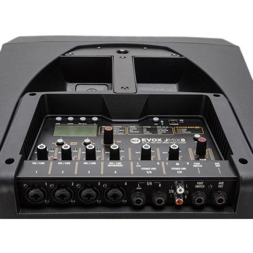 RCF EVOX JMIX8 12" 2-Way Portable Line Array PA System Black