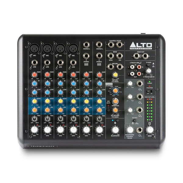 Alto TrueMix 800FX 8-Channel Analog Mixer With Bluetooth