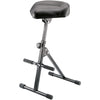 K&M 14045-Black Folding Adjustable Stool Leatherette Seat