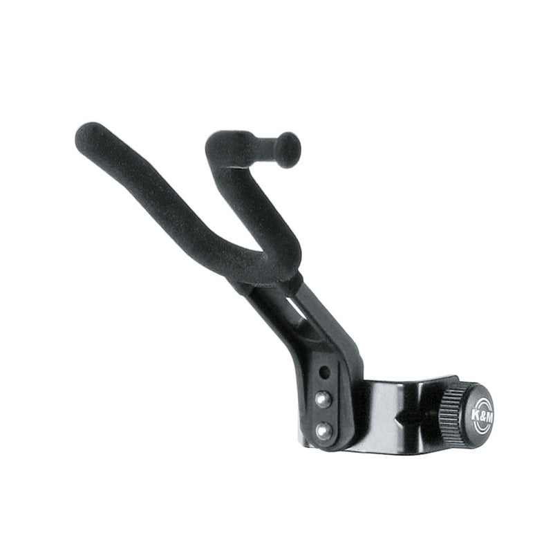 K&M 15580-Black Clamp-On Violin Holder with Yoke