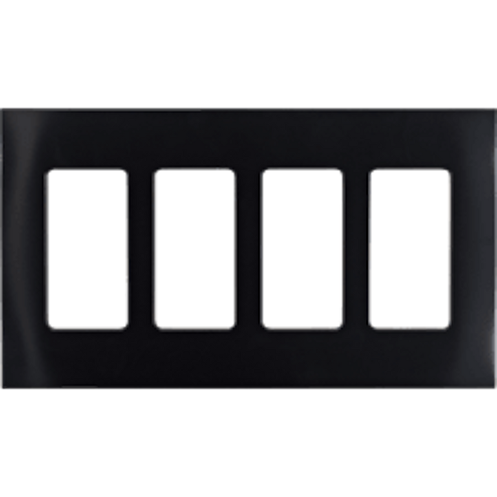 Control4 Faceplate, 4 Gang (Black)