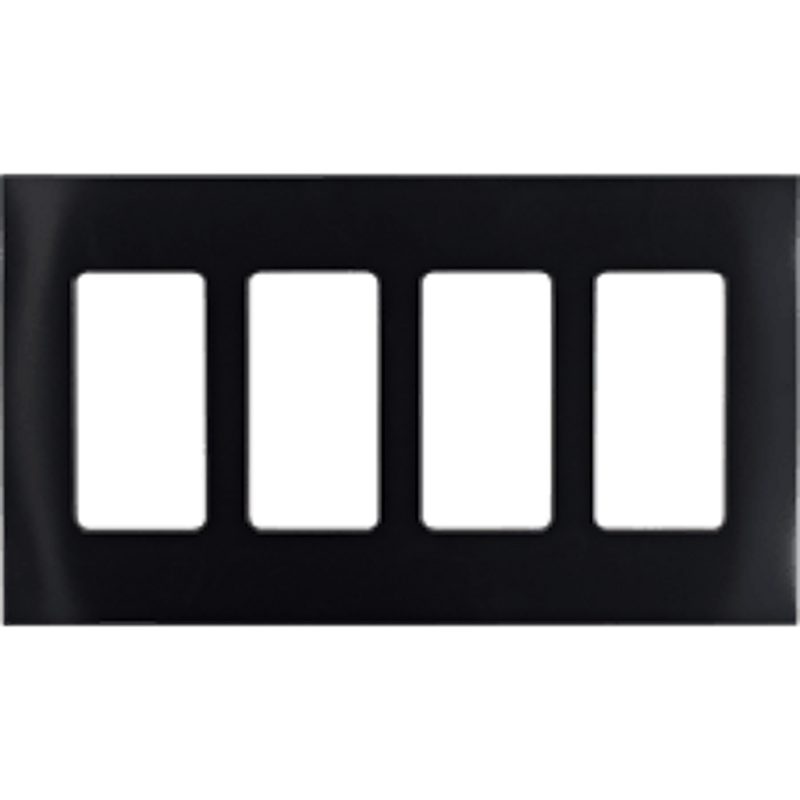 Control4 Faceplate, 4 Gang (Black)