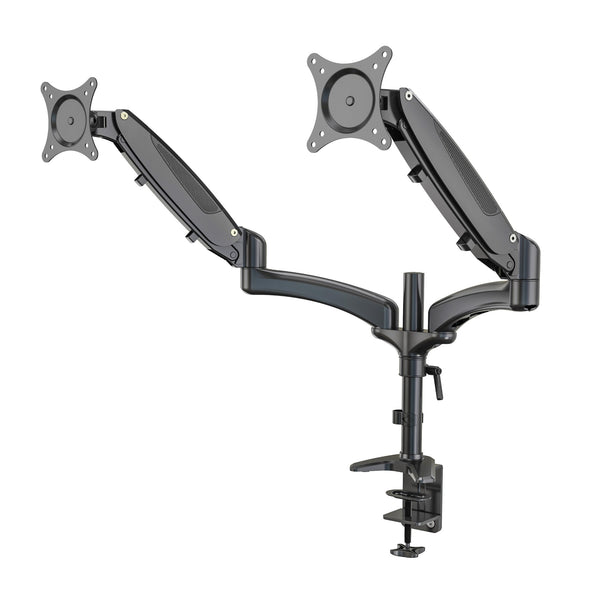 K&M 23875-Black Dual Monitor Desk Mount VESA 75x75/100x100