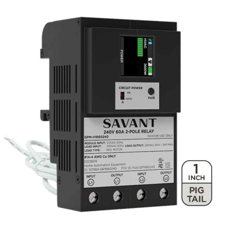 Savant 1-Inch Single 60A Power Module, Pigtail