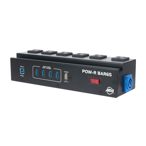 American DJ 6 Outlet 15A Power Station with Four USB 3.0 Por