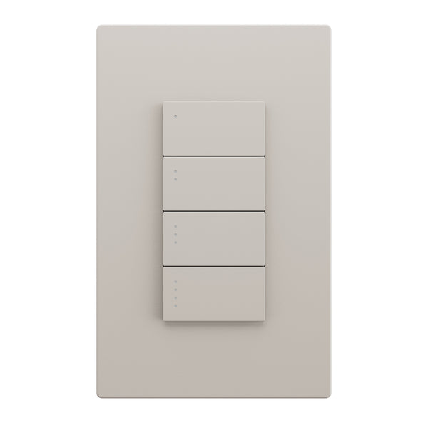 Savant Ascend Low Voltage Keypad - 4 Button (Light Almond)