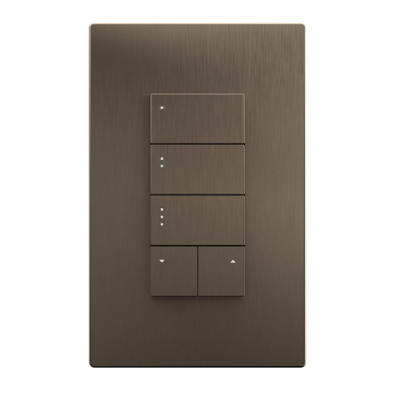 Savant Ascend Low Voltage Keypad - 5 Button (Brushed Bronze)