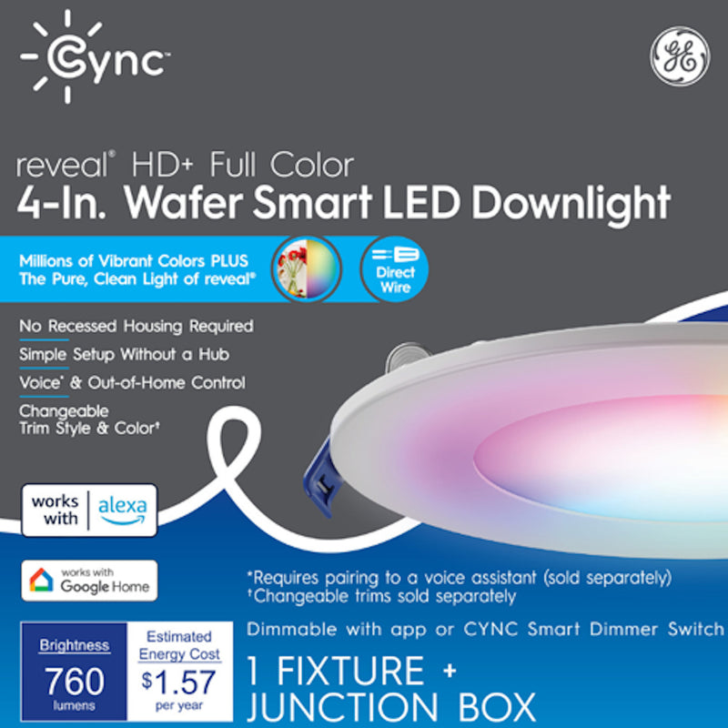 Savant Cync Full Color 4in Wafer Downlight (Case-3X1Pk)