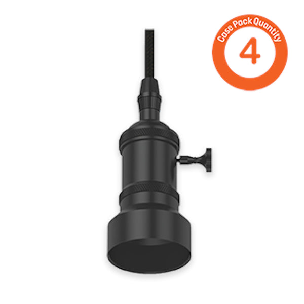 Savant Ge Vintage Teardrop Pendant Fixture - BLK(Case-4X1Pk)