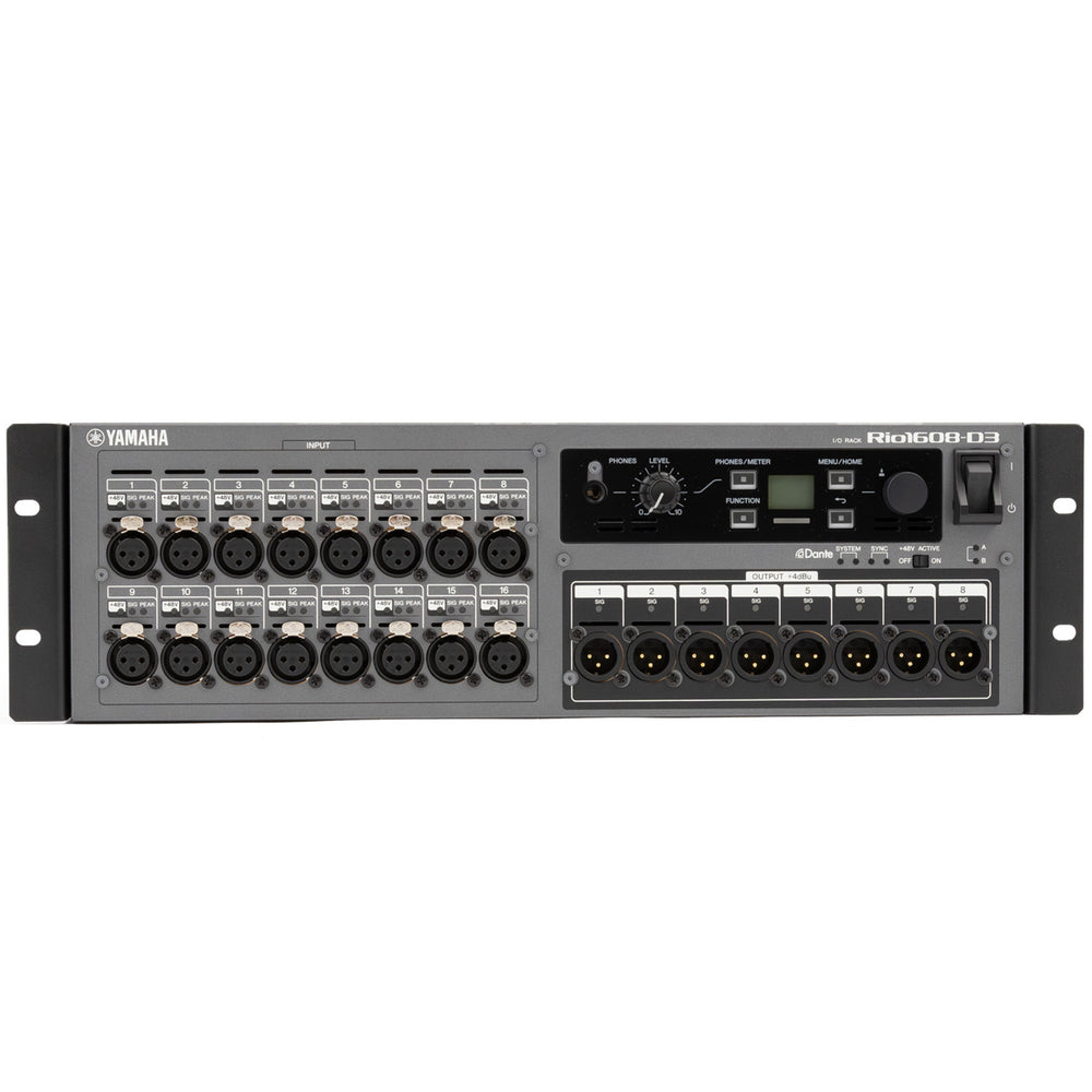 Yamaha Rio1608-D3 I/O Rack 16 Analog Inputs 8-Outputs Dante