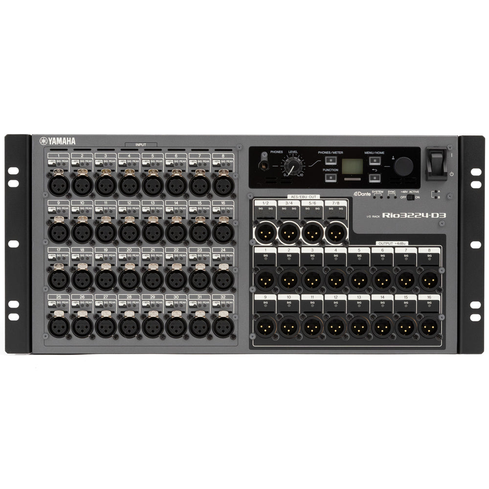 Yamaha Rio3224-D3 I/O Rack 32 Analog Inputs 24-Outputs Dante