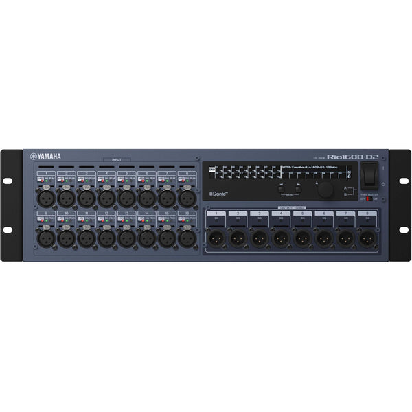 Yamaha RIO1608-D2 Dante - 16 Mic/line Inputs; 8 Analog Outpu