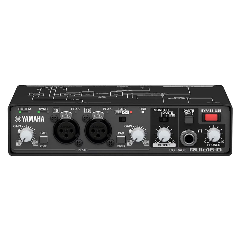 Yamaha RUio16-D Dante - Dante USB-Analog Audio Interface Wit