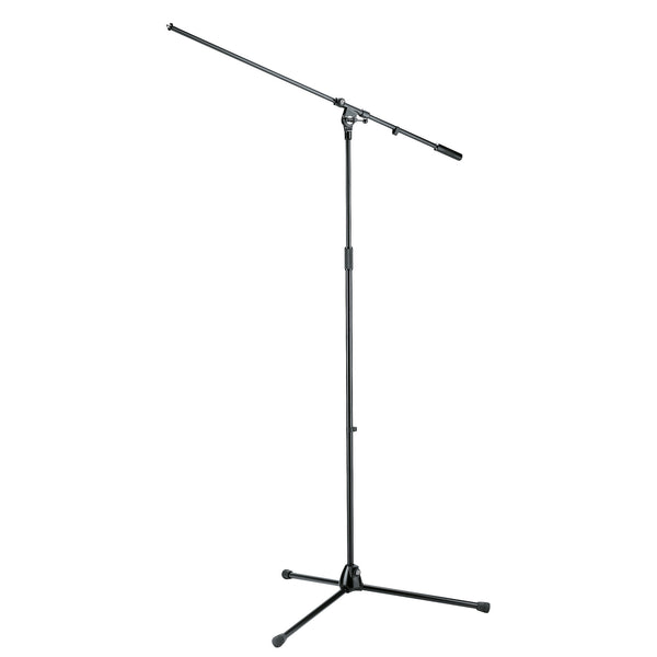 K&M 21021-BLACK OVERHEAD MIC STAND with STRAIGHT BOOM ARM