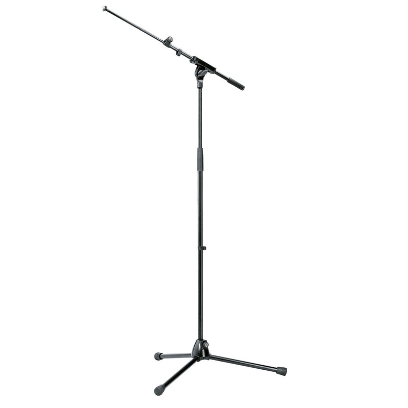 K&M 210/8-BLACK MIC STAND with TELESCOPIC BOOM ARM