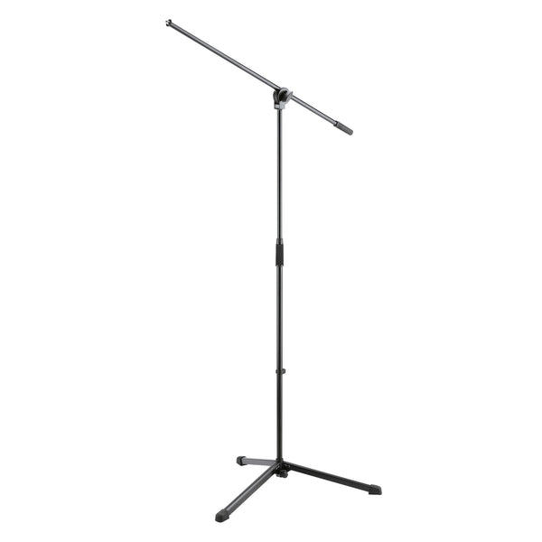 K&M 25400-Black Hi-Level Mic Stand with Long Boom Arm