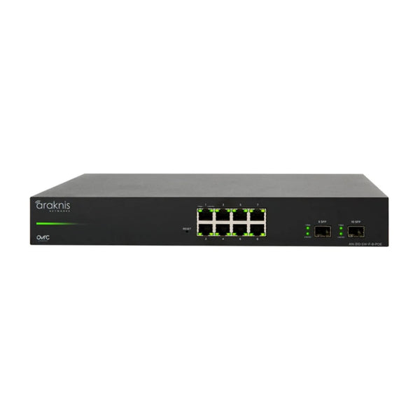 Araknis NETWORKS AN-310-SW-F-8-POE Gigabit Switch And Ports