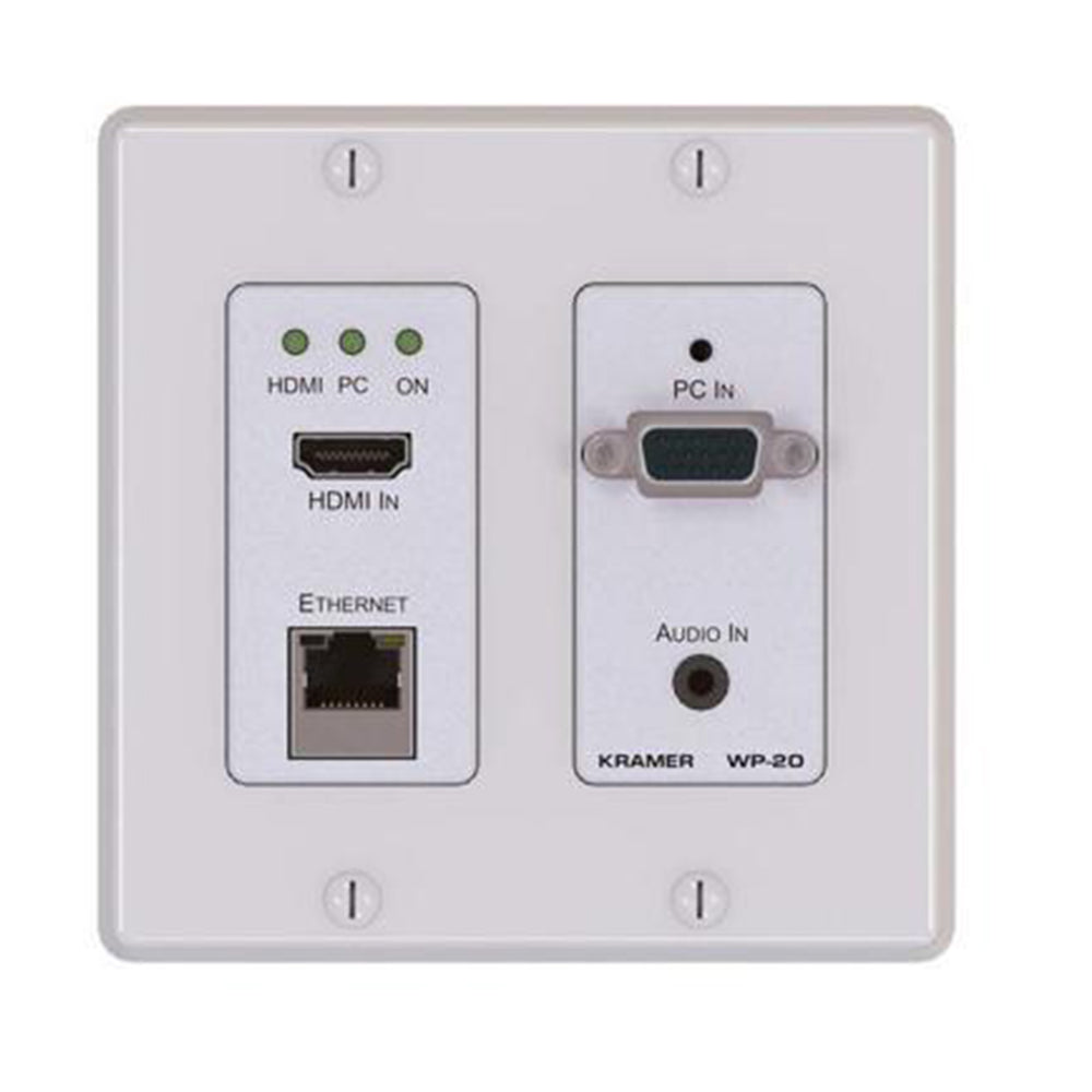 Kramer WP-20 White Active Wall Plate Transmitter