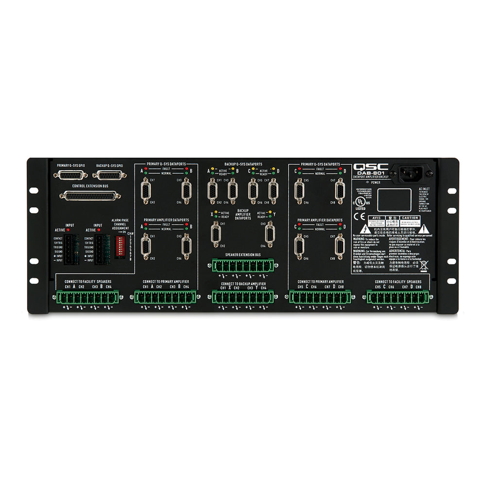 QSC DAB-801 Amplifier and I/O Frame Backup