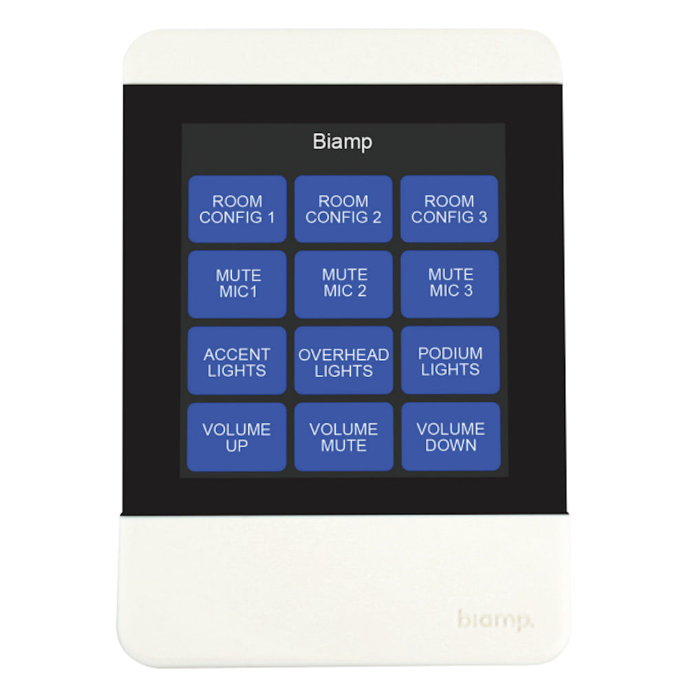 Biamp APPRIMO TEC-X 2000 White Networked AV Control Pad